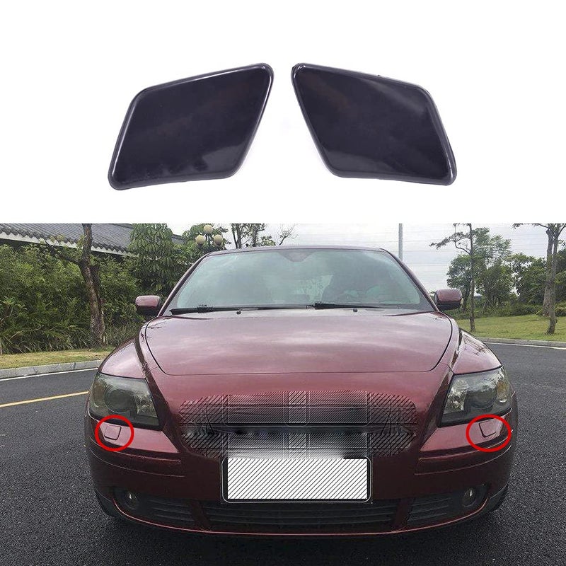 CNUPSM Front Bumper Headlight Washer Nozzle Cover Cap 1 Pair Left and Right 39991799 39991798 Compatible with Volvo S40 V50 2005-2007 - Image 3